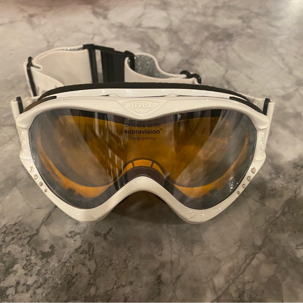 Women goggles uvex white mirror lens